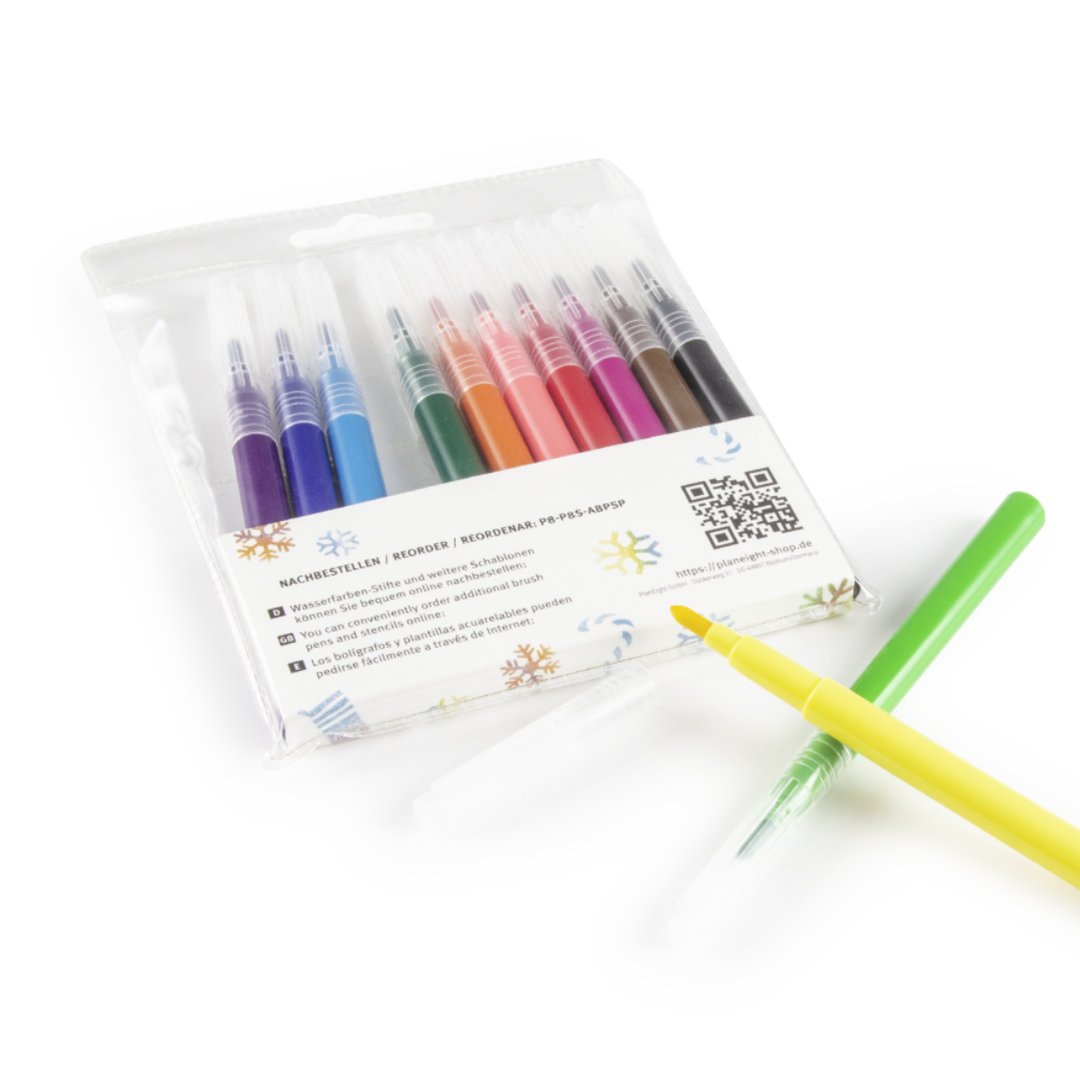Wasserfarben-Stifte-Set für IDEENWELT Airbrush-Set - CRELANDO* & P8-RM-ABP passend für TALENTUS